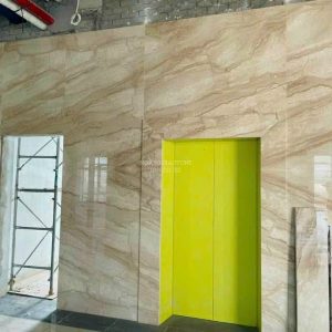 Đá marble vân gỗ chéo ốp tường